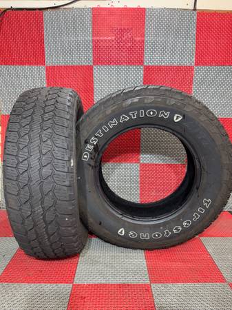 2x Used 245/70 R17 Firestone Destination A/T 2 Tires 8-9/32 Tread 1