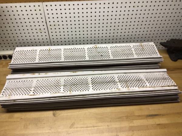 35 used 3 ft. snap in White Vinyl Leaf Guards 1