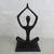Zen Yoga Black Cast Metal Sculpture 14 1/2" Tall 7 thumbnail