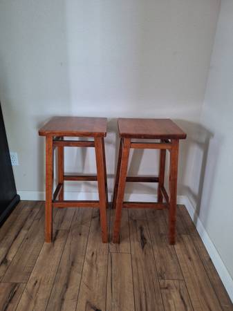 Solid cherry wood barstools 1