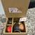 Omotenashi Boxed Saki Set Carafe and 2 Cups Black Burgundy New. 1 thumbnail
