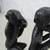 Three Wise Monkey's African Hand Carved Ironwood Sculptures 7 thumbnail
