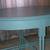 TABLE Blue Wood antique Oval TABLE 18" tall Lammert's Furniture 3 thumbnail
