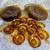 Vintage Amber Glass King’s Crown Plate and Cup Set 5 thumbnail