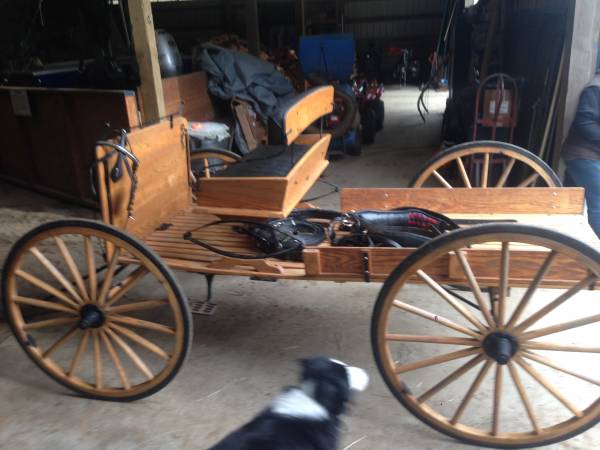 Oak buckboard wagon 1