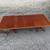 Mid 20th Century Vintage Regency Style Cross Banded Mahogany Dining Table With 2 14 thumbnail