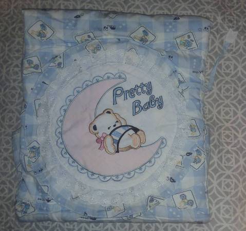 Baby receiving blanket, swaddle, wrap, cotton, quilted 1
