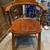 Antique Early 20th Century Solid Wood ‘Captain's Barrel Chair’ with Padded S 6 thumbnail