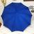 Vintage "Automatic Opening" Blue Nylon Umbrella with Blue & Gold Handl 2 thumbnail