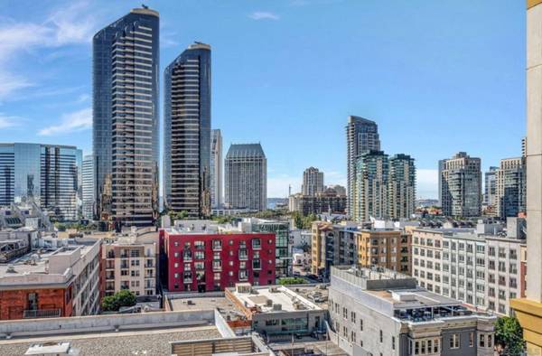 $2,500 / 1br - 468ft2 - Gaslamp studio, ocean & city view, 10th floor, free parking, safe (Downtown San Diego, gaslamp quarter)64037388623233121