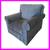 New California Sofa Charcoal Velvet Arm Chair 1 thumbnail
