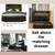 Queen Storage Bed Platform Frame, LED Bookcase Headboard, 2 Drawers. Fits Mattre 8 thumbnail