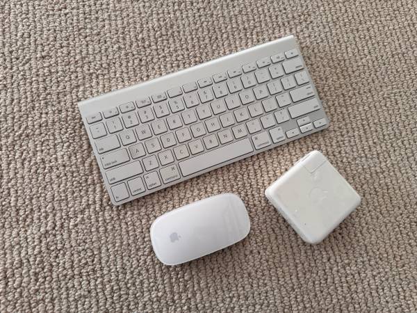 Apple Keyboard and Mouse and Power Brick 1