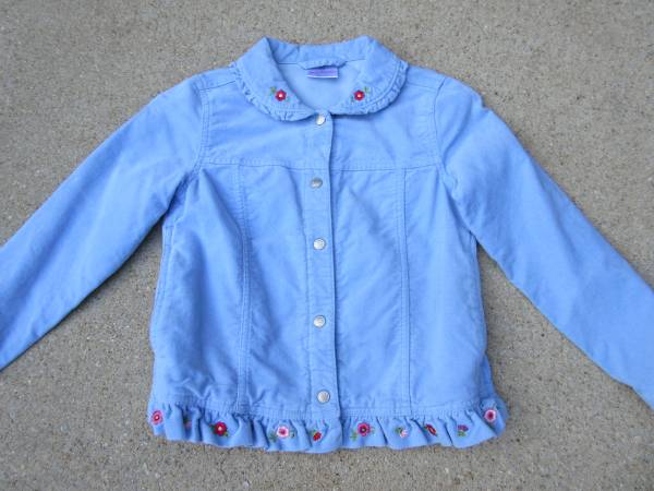 Hanna Andersson Velveteen Jacket Size 130 - Like New 1