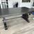 Table and Buffet - Rustic Dark Wood Trestle Dining Table with Extensions 1 thumbnail