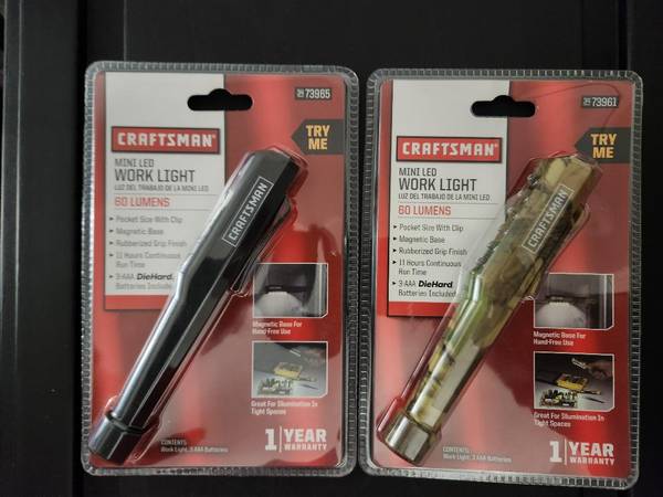 Flashlight Craftsman Pen Shape Black & Camo & Set 12 Throw Knives NEW 1
