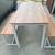 White table with benches. 1 thumbnail