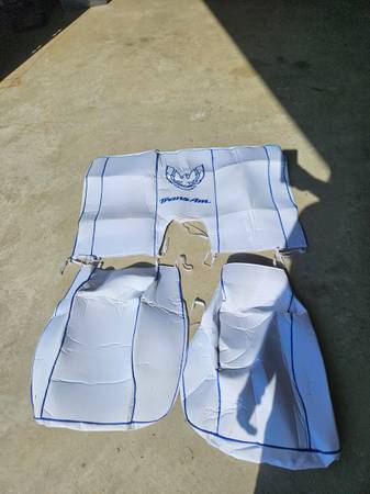 Trans Am Rear Seat Covers White 1