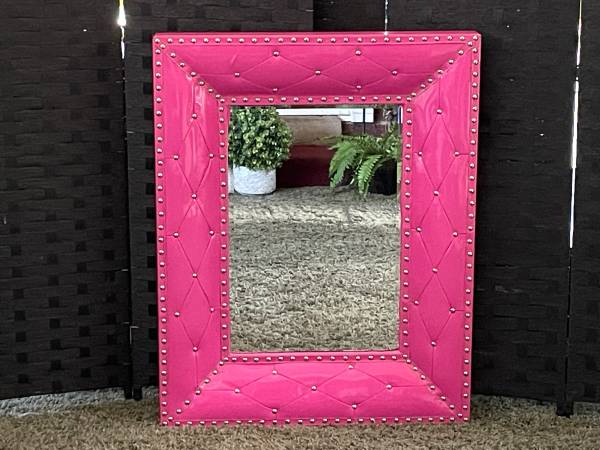 HUGE !! BRIGHT PINK MIRROR 1