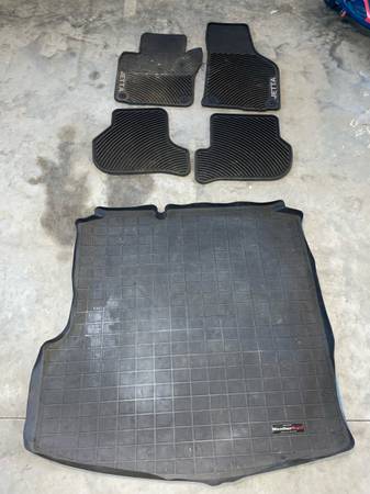 2010 Jetta All Weather Floor Mats and Weather Tech Trunk Protector 1