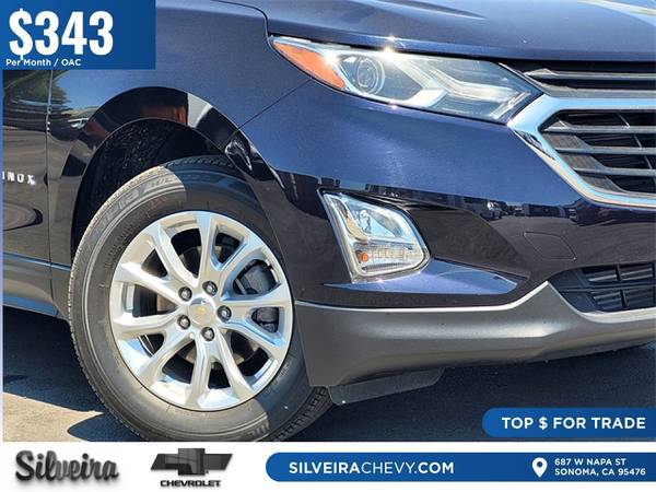 $343/mes - 2020 Chevrolet Chevy Equinox LT AWD - $22,592 (687 W Napa, St Sonoma CA 95476-6410)63624119462275122
