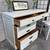 Medium size DESK (could be a vanity) white distressed- solid wood 3 thumbnail