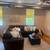 Leather sectional couch -2 piece plus ottoman - dark brown 3 thumbnail