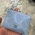 Juicy Couture Dusty Blue Top Notch Card Case Key Fob Wallet + Chunky C 5 thumbnail