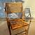 Vintage Tortoise Shell Style Burnt Bamboo Folding Chair 8 thumbnail