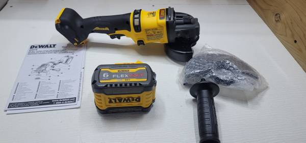 DEWALT 20v 60v FLEXVOLT GRINDER AND 6AH FLEXVOLT BATTERY 1