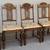 Set of 5 Antique Jacobean Style Dining Chairs 8 thumbnail