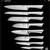 Cuisine Pro Damashiro NAMI, 420J2 Finest Japanese Steel, 9pc knife set 2 thumbnail