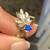 Natural Diamonds and Natural Sapphire 14K Gold White Gold Ring (Size 6 4 thumbnail