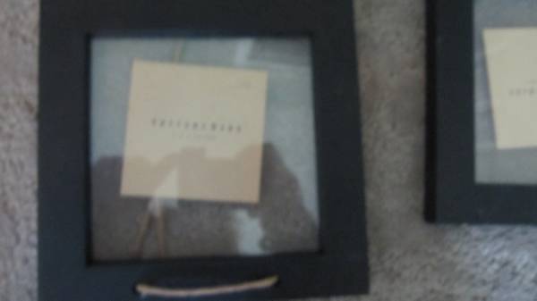 Pottery Barn Wooden Hanging Photo Frames Set of 2 1