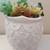 White Ceramic Owl Planter w/ artificial flowers 3 thumbnail