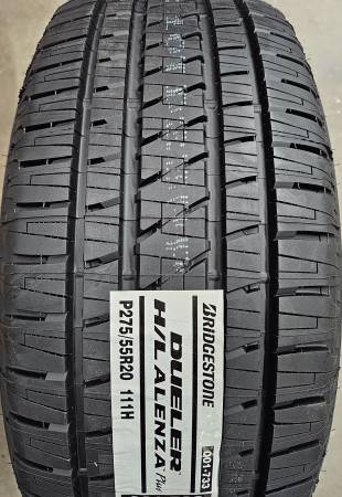 275 55 20 Bridgestone Dueler Alenza Plus *NEW*Set of 4* $70 Mail in Re 1