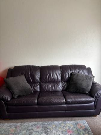 purple leather couch 1