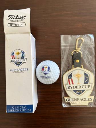 Ryder Cup golf balls/bag tag 2014 1
