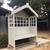Redwood covered bench with trellis 7 thumbnail