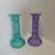 May Department Store Glass Candle Stick Holders 7" 1 thumbnail