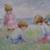 ROY AUSTIN IMPRESSIONIST POINTILLIST OIL PAINTING CHILDREN 3 thumbnail