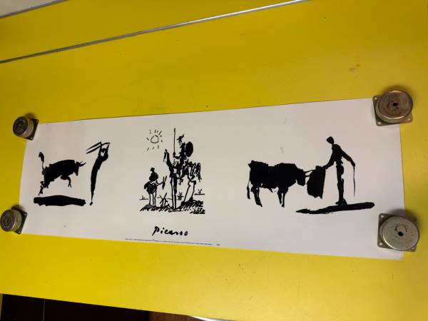 Picasso Trilogy Art Print 36" X 12" Don Quixote and Bullfight 1