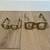 TWO- Decorative Metal Textured Gold Glasses Structure-Vintage Art Deco 1 thumbnail