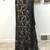 Ladies Black Lace with Nude Underlining One Shoulder Gown - NWT 3 thumbnail