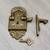 Antique Art Deco Bronze Left Ice Box Latch 4 thumbnail