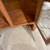 Oak corner hutch top. Jack Greco furniture. Leaded glass door inserts. 5 thumbnail