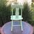Antique Aqua Wood Painted Childs chair 3 thumbnail
