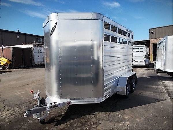 2017 Featherlite FL8107 Stock Trailer 1