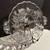 25th Anniversary clear glass serving plate w/ handles & silver overlay 3 thumbnail