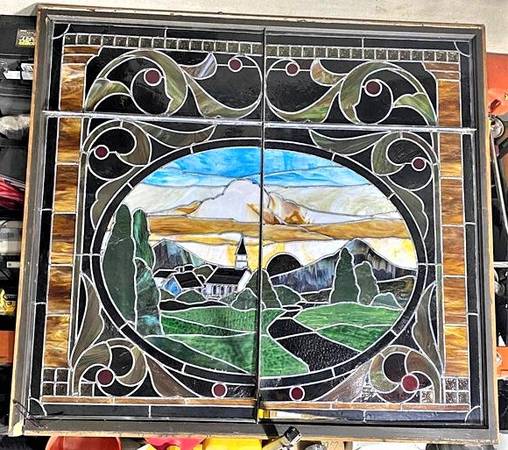 Large Stained Glass Window from Chancery in Brookfield 1